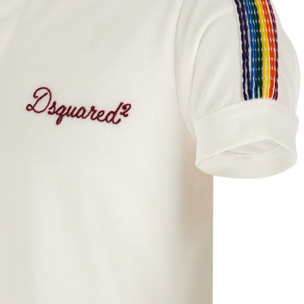 Dsquared² White Cotton Polo Shirt