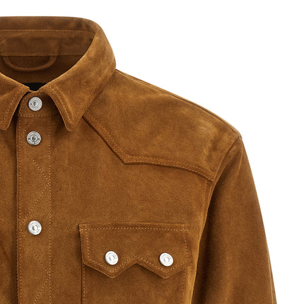 Dsquared² Beige Polyvinyl Leather Jacket