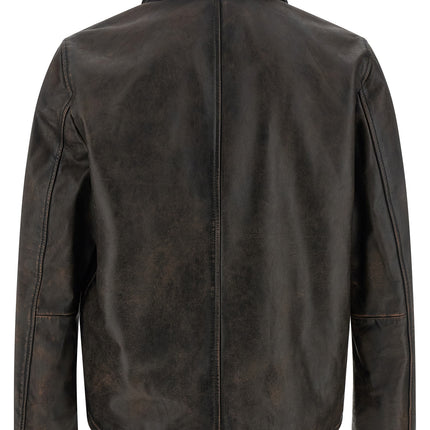 Diesel Brown Cowhide Leather Jacket