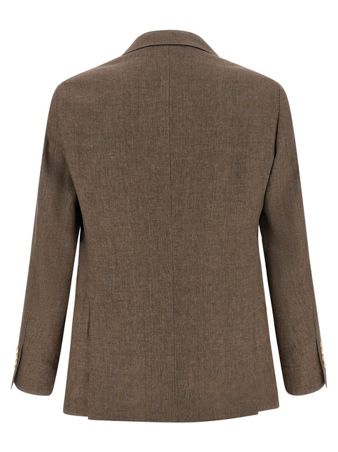 Brunello Cucinelli Brown Linen Blazer