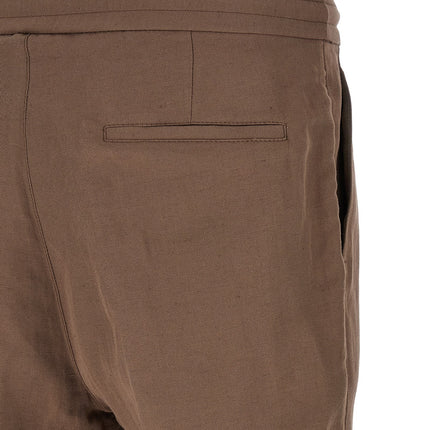 Brunello Cucinelli Brown Linen Casual Pants