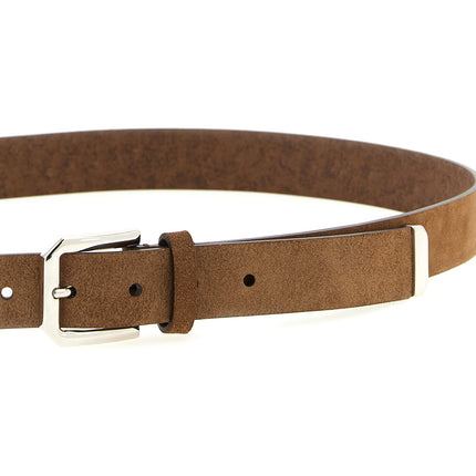 Brunello Cucinelli Brown Bull Skin Regular Belt