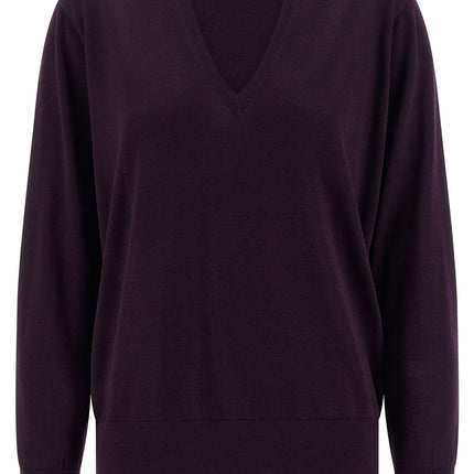 Dries Van Noten Purple Merino Wool Cardigan
