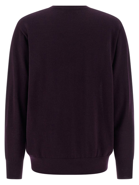 Dries Van Noten Purple Merino Wool Cardigan