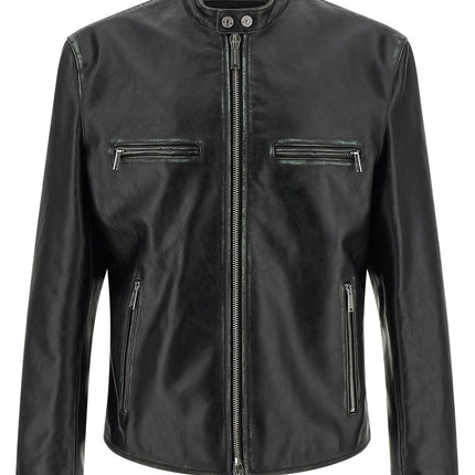 Dsquared² Black Leather Leather Jacket