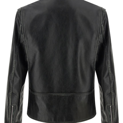 Dsquared² Black Leather Leather Jacket