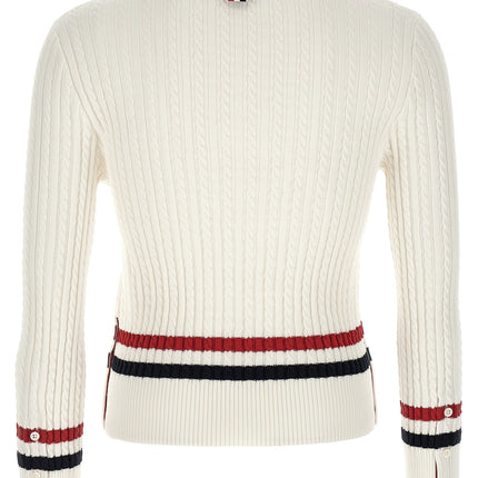 Thom Browne White Cotton Cardigan