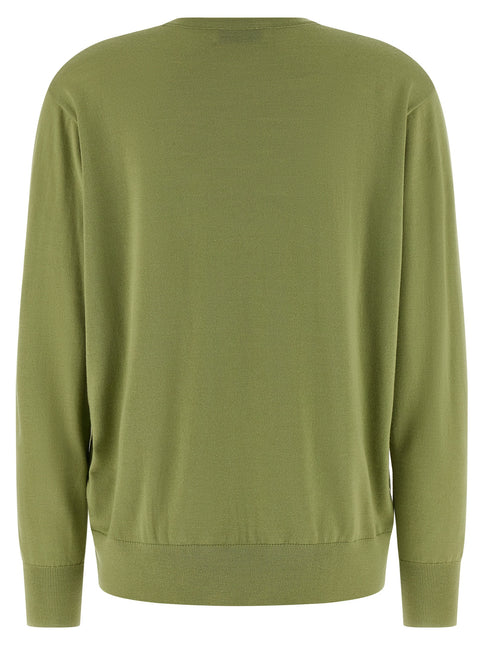 Dries Van Noten Bicolor Merino Wool Cardigan