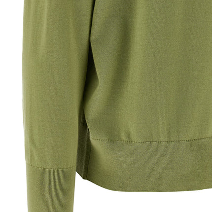 Dries Van Noten Bicolor Merino Wool Cardigan