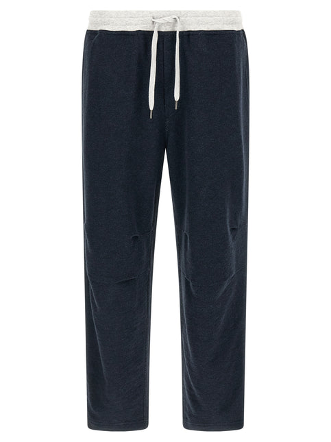 Brunello Cucinelli Blue Cotton Joggers (Workout Pants)