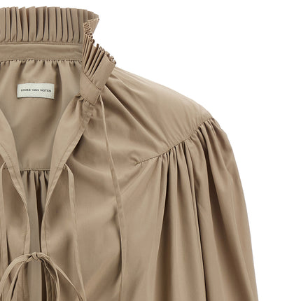 Dries Van Noten Beige Cotton Blouse