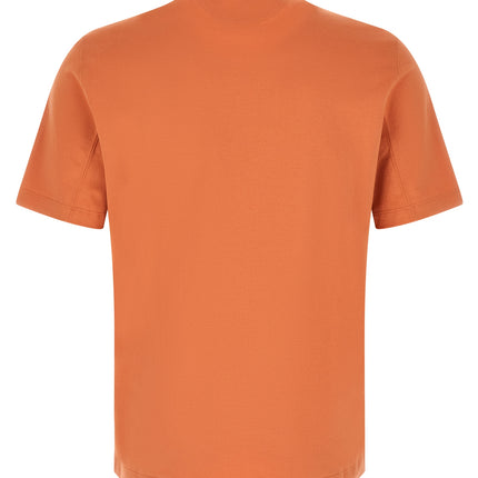 Brunello Cucinelli Orange Cotton T-Shirt