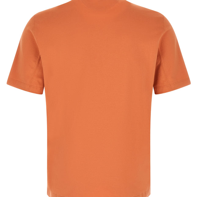 Brunello Cucinelli Orange Cotton T-Shirt