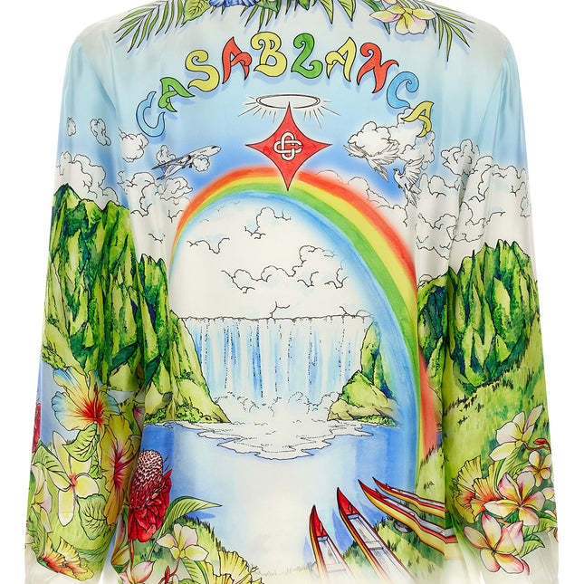 Casablanca Multicolor Silk Blouse