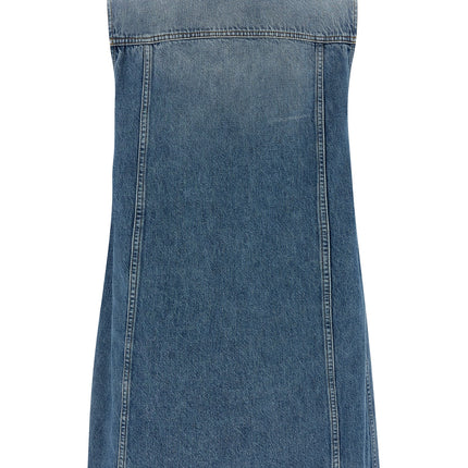 Versace Blue Cotton Short Dress