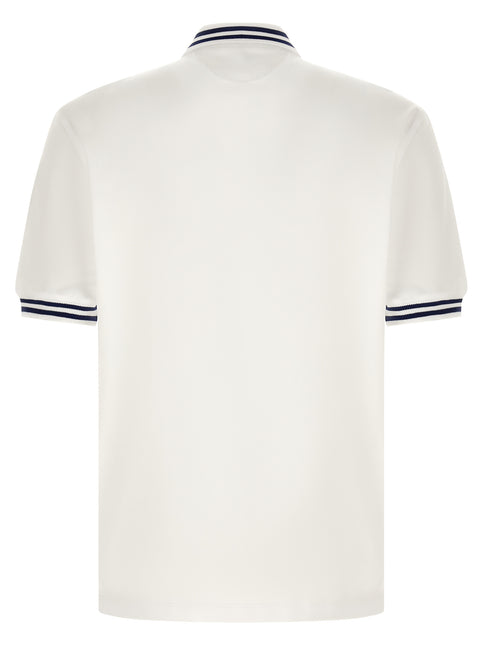 Brunello Cucinelli White Cotton Polo Shirt