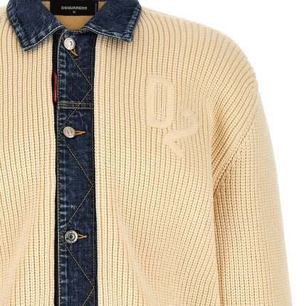Dsquared² Beige Cotton Cardigan