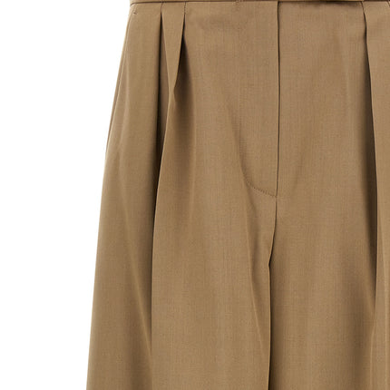 Max Mara Brown Virgin Wool Casual Pants