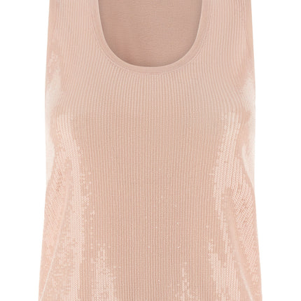 Twinset Multicolor Cotton Sleeveles T-Shirt