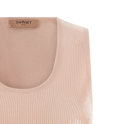 Twinset Multicolor Cotton Sleeveles T-Shirt