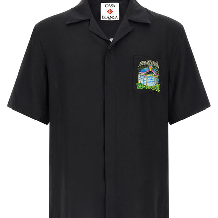 Casablanca Black Silk Blouse