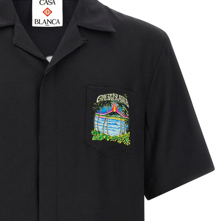 Casablanca Black Silk Blouse