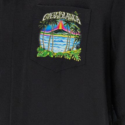 Casablanca Black Silk Blouse