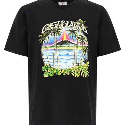 Casablanca Black Organic Cotton T-Shirt