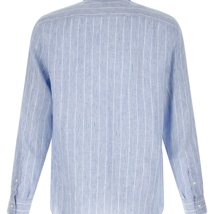 Brunello Cucinelli Blue Linen Blouse
