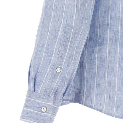 Brunello Cucinelli Blue Linen Blouse