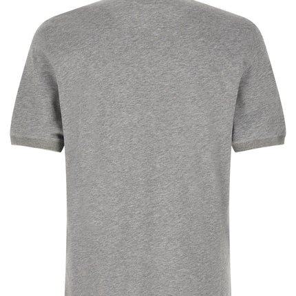 Brunello Cucinelli Gray Cotton Polo Shirt