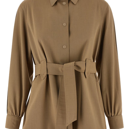 Max Mara Beige Virgin Wool Blouse