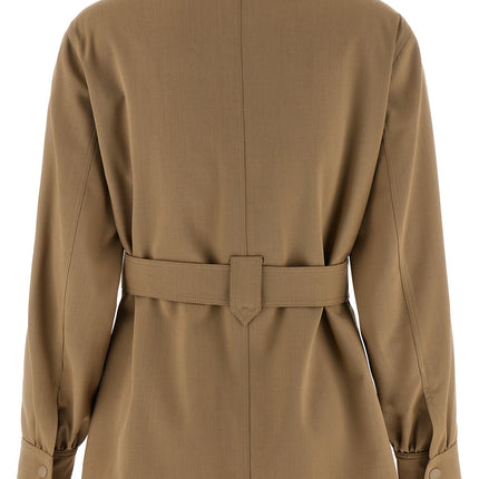 Max Mara Beige Virgin Wool Blouse