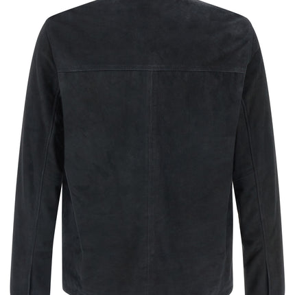 Pal Zileri Blue Leather Leather Jacket
