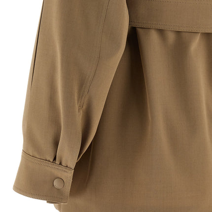 Max Mara Beige Virgin Wool Blouse