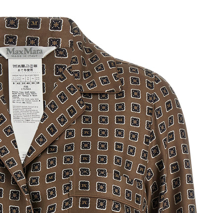 Max Mara Brown Silk Blouse