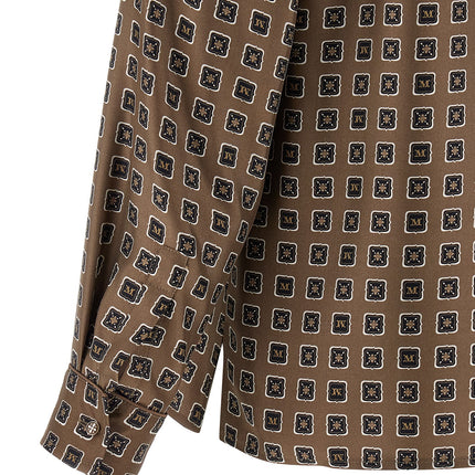 Max Mara Brown Silk Blouse