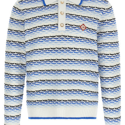 Casablanca Blue Cotton Polo Shirt