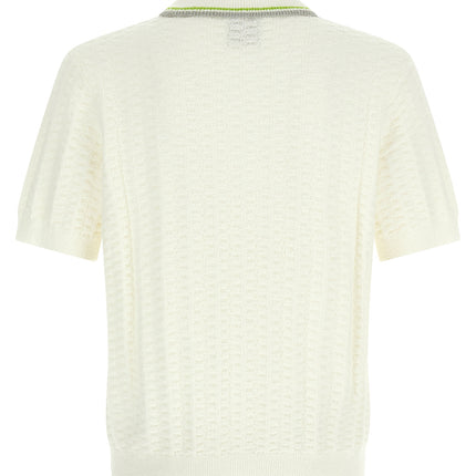 Casablanca White Cotton Polo Shirt
