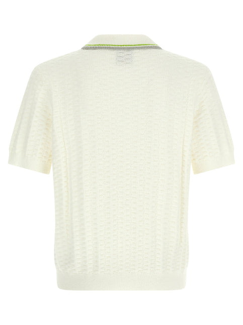 Casablanca White Cotton Polo Shirt