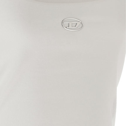 Diesel White Cotton Tank Tops
