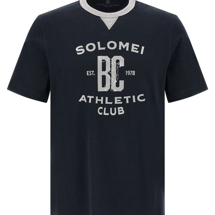 Brunello Cucinelli Blue Cotton T-Shirt