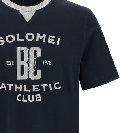 Brunello Cucinelli Blue Cotton T-Shirt