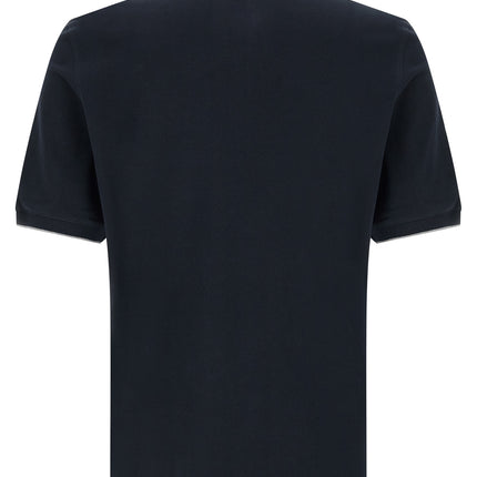 Brunello Cucinelli Blue Cotton Polo Shirt