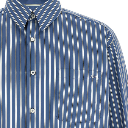 A.P.C. Blue Cotton Blouse