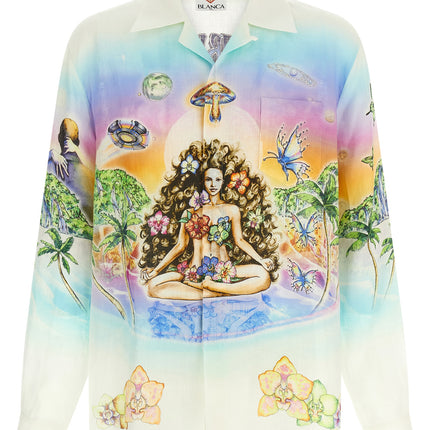 Casablanca Multicolor Linen Blouse