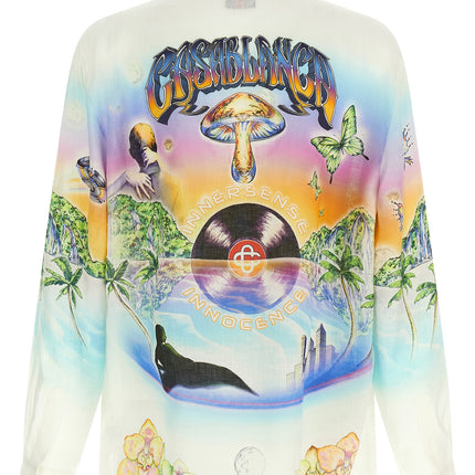 Casablanca Multicolor Linen Blouse
