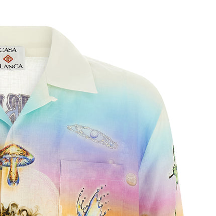 Casablanca Multicolor Linen Blouse