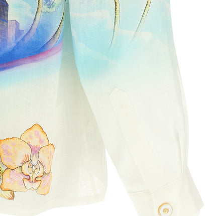 Casablanca Multicolor Linen Blouse