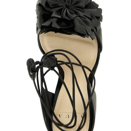 Alexandre Birman Black Cowhide Stiletto Heel Sandals